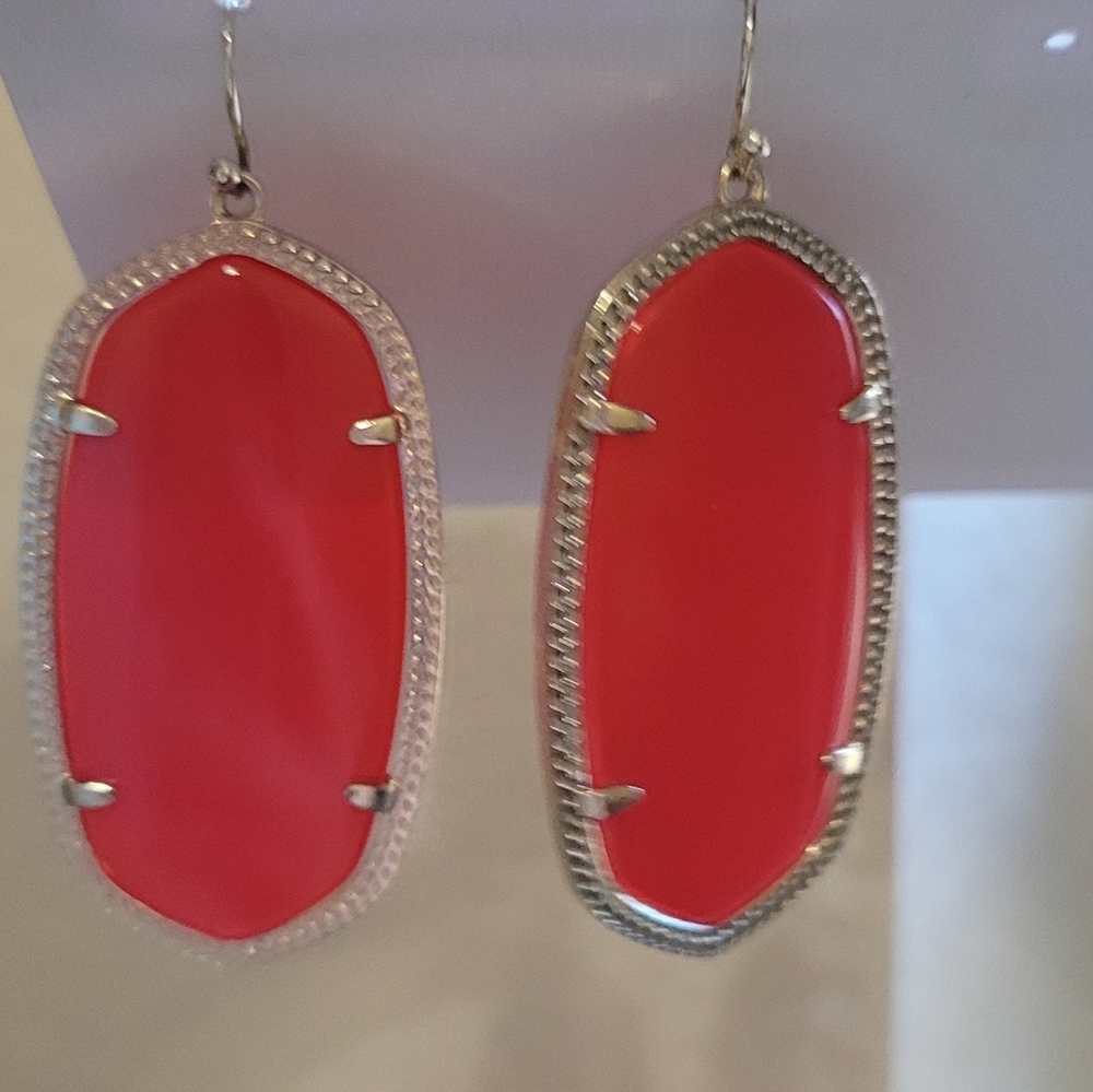 Kendra Scott Translucent Red Danielle Earrings - image 5